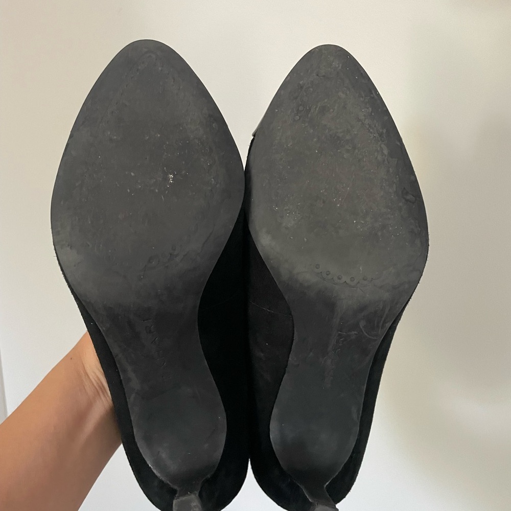 Tahari Black Suede Heels with Patent Toe - Picture 5 of 5